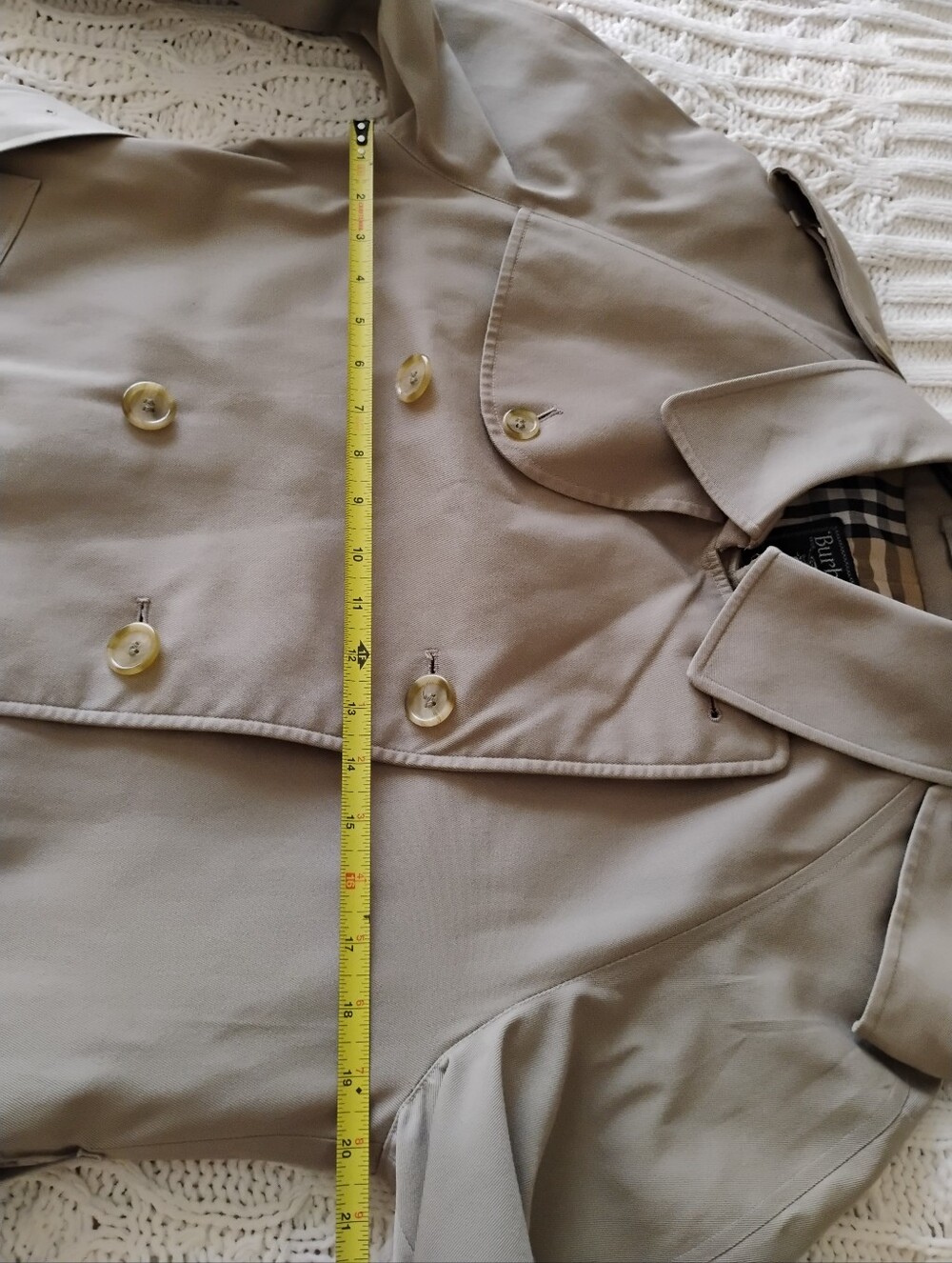 Vintage Burberry Trench Coat, With Nova Check Lining - Picture 10 of 12